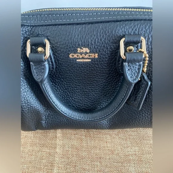 Coach Mini Rowan Crossbody with Leopard-Print Strap - Picture 2 of 7